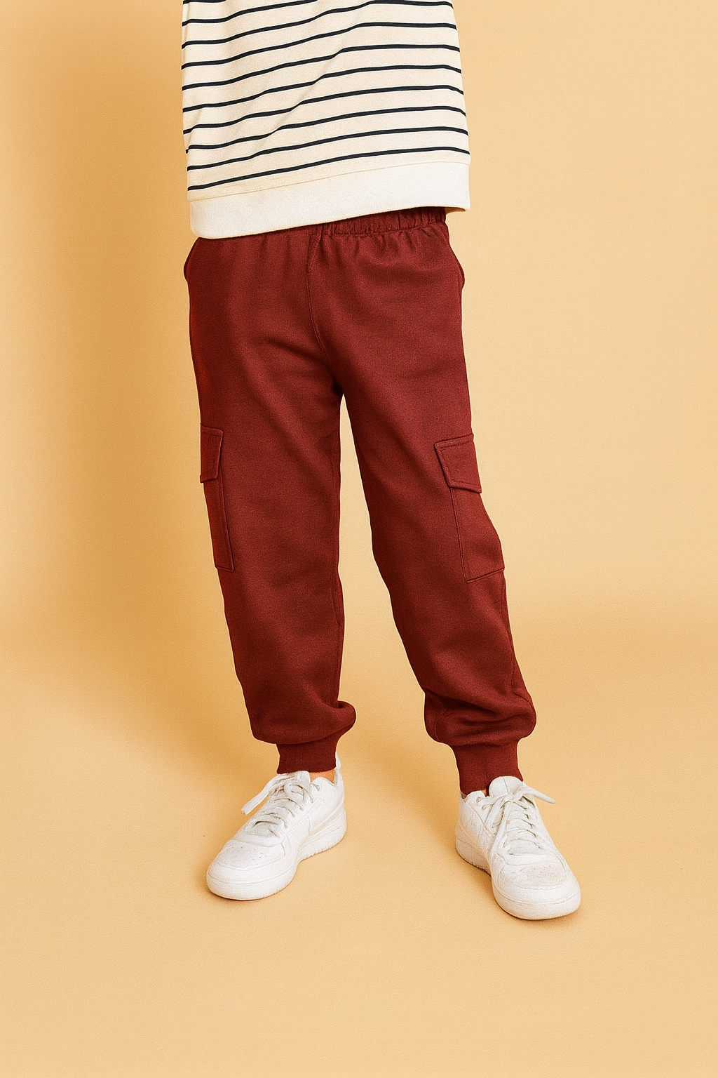 J unior Republic Side Pockets Fleece Winter Cargo Trouser