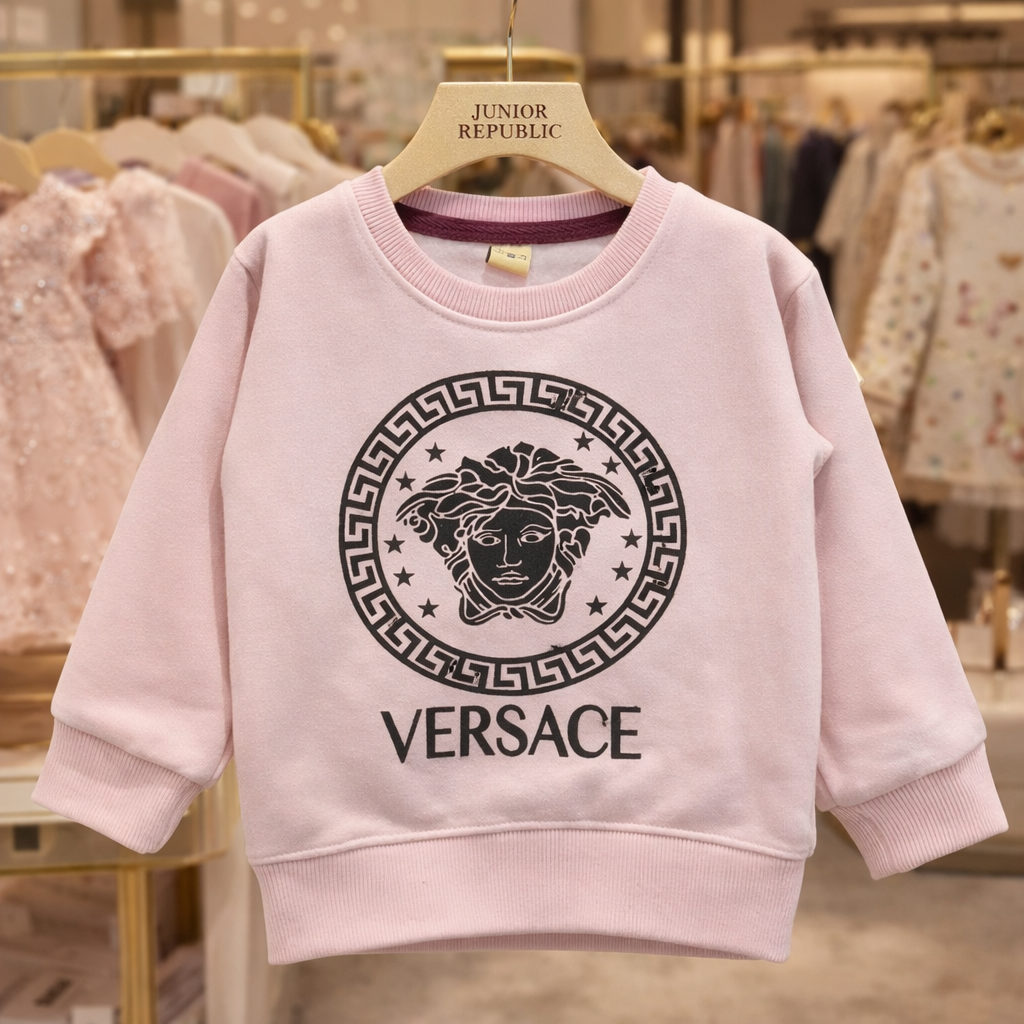 Junior Republic Versace Printed Long Sleeve Fleece Winter Sweatshirt