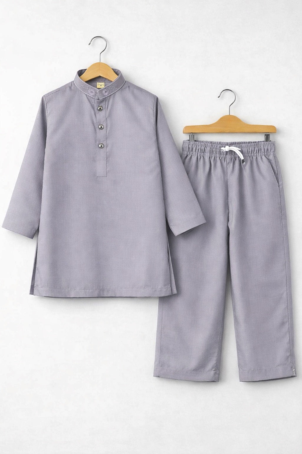 J              unior Republic Boys Summer Shalwar Kameez with embroidered neck Collar- Classic Eastern Wear for Kids