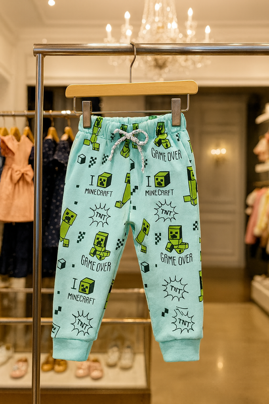 Junior Republic Minecraft Printed Fleece Winter Trouser - Rs. 399 SALE