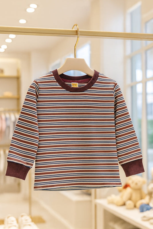 Junior Republic Cotton Jersey Stripes Style Long Sleeve Shirt - Rs. 399 SALE