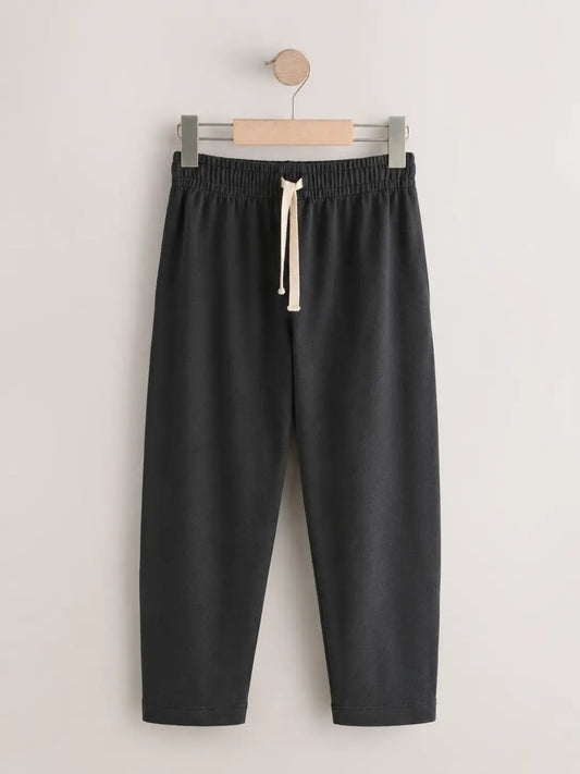 Kids Basic Cotton Trouser – Black | Elastic Waist Comfort Wear for boys and Girls