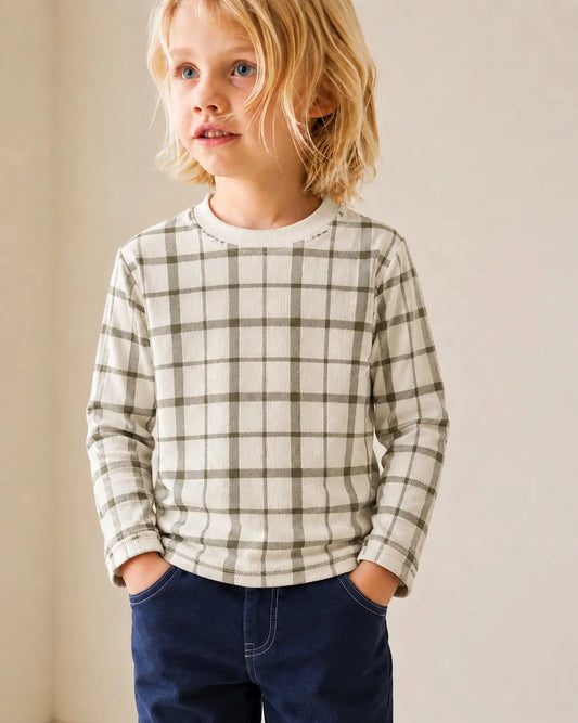 Kid's all over Check Print long Sleeves Shirt