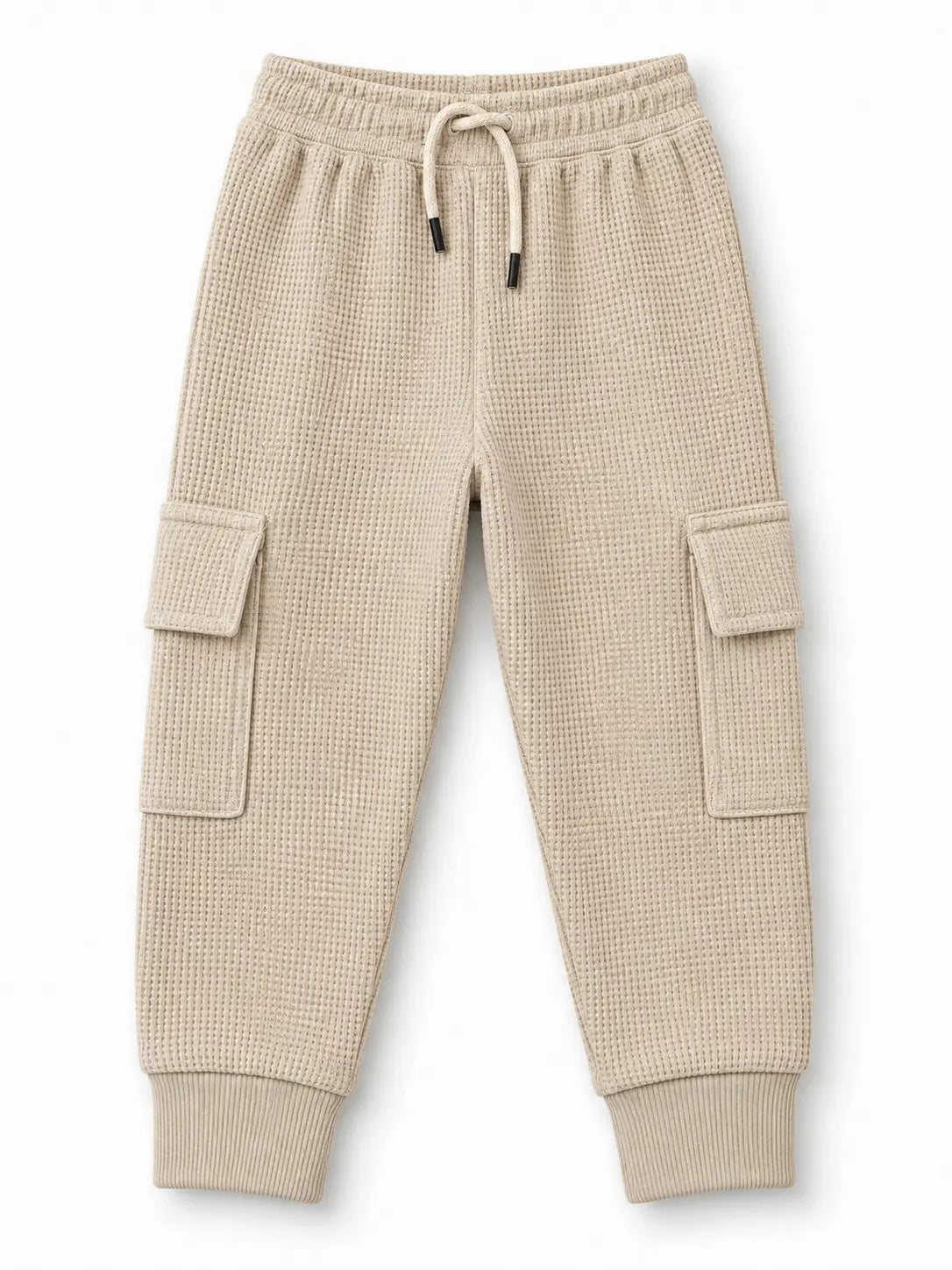 Kids Waffle Knit Cargo Jogger Trouser